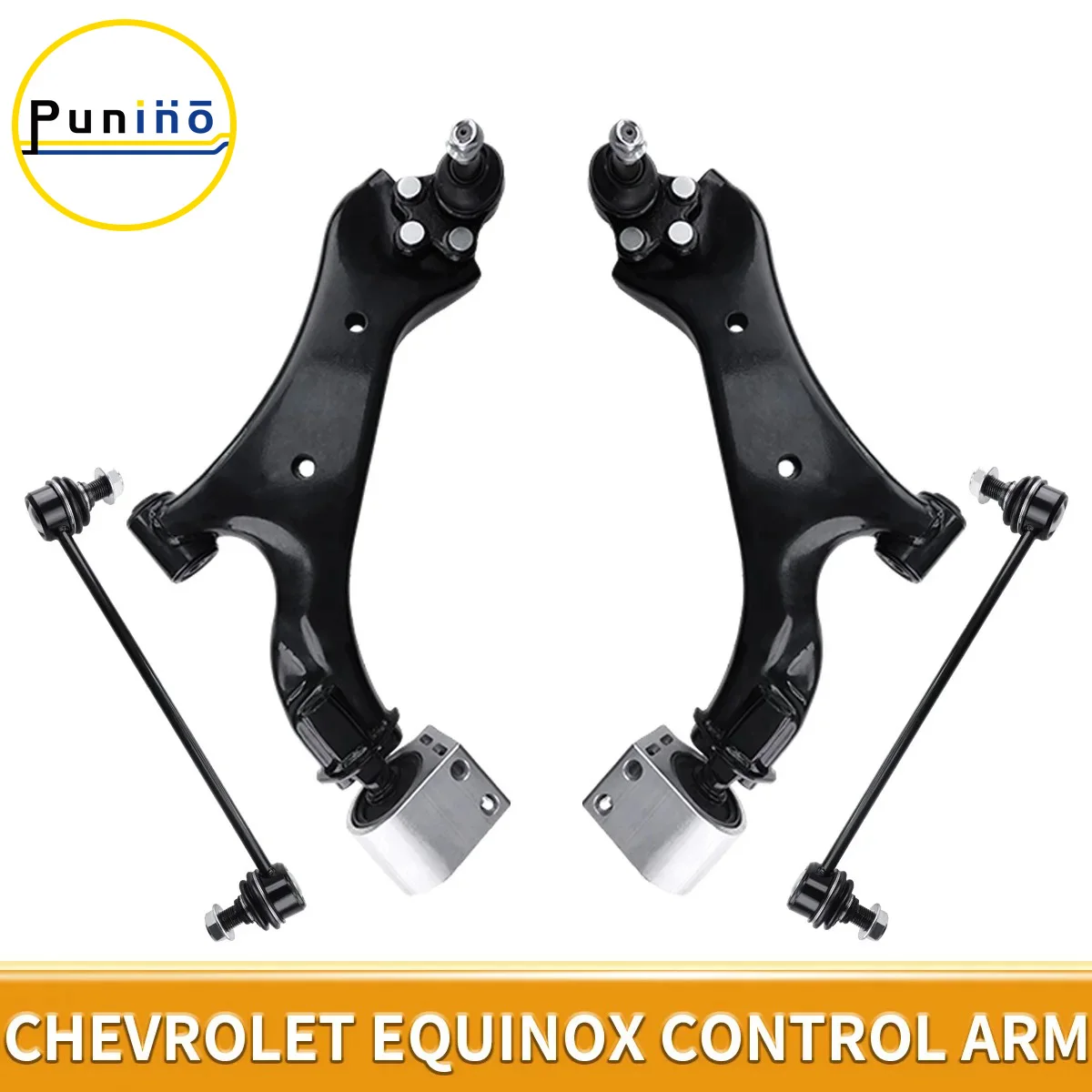 

Punino Front Lower Control Arm Stabilizer Link 4pcs Set for Chevrolet Equinox GMC Terrain 2010 2011 2012 2013 2014 - 2017