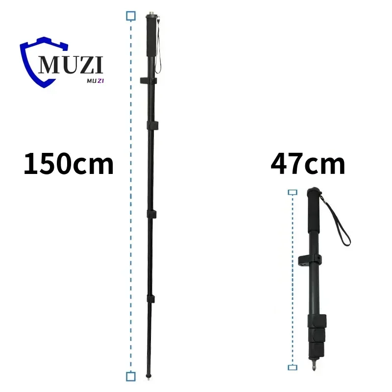 Telescopic Centering Pole Portable for GNSS GPS RTK Surveying Rod 150cm To 47cm Aluminum / Carbon Fiber Alloy Light Weight
