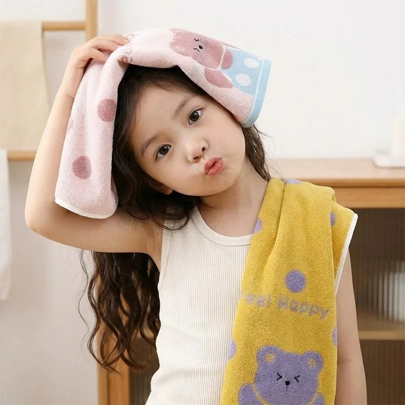 1/3/5Pcs Children's Towels Made of Pure Cotton Class A Cotton Thickened Absorbent Face Towels Household Cotton Children's Towels
