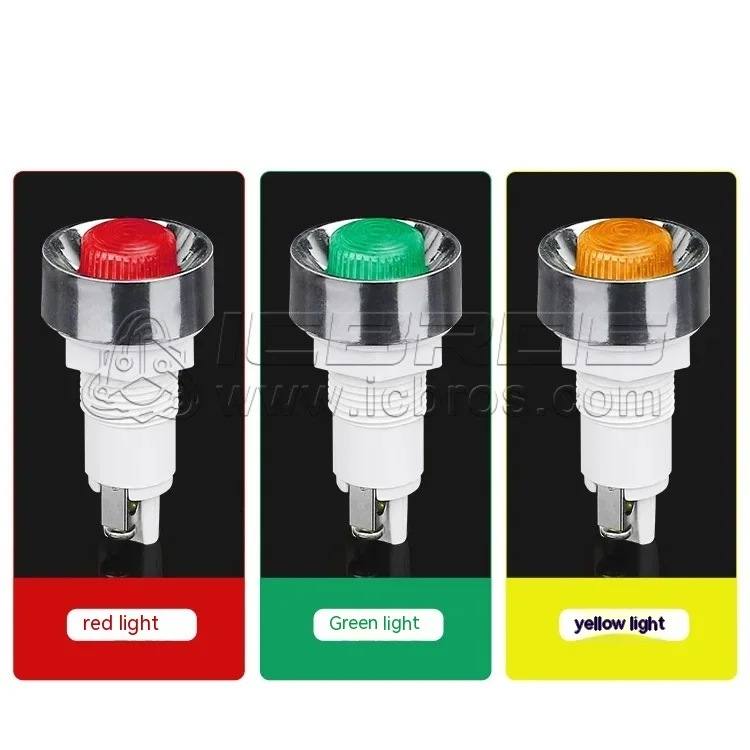 PL Plastic IndIcator 24V Power Supply Working 220V 380V Small Signal Light 12mm Opening 13.5mm