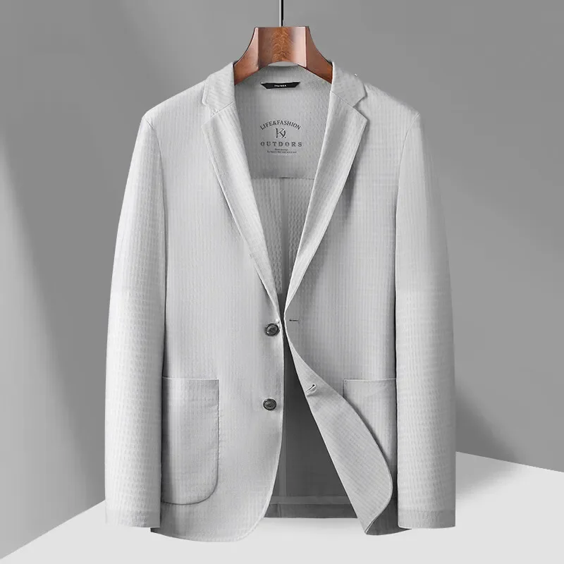 

Summer Ice Silk Suit Men's Korean-style Slim-fitting Trendy Brand Top Spring And Autumn Casual Summer Wear Sun-protective Jacket