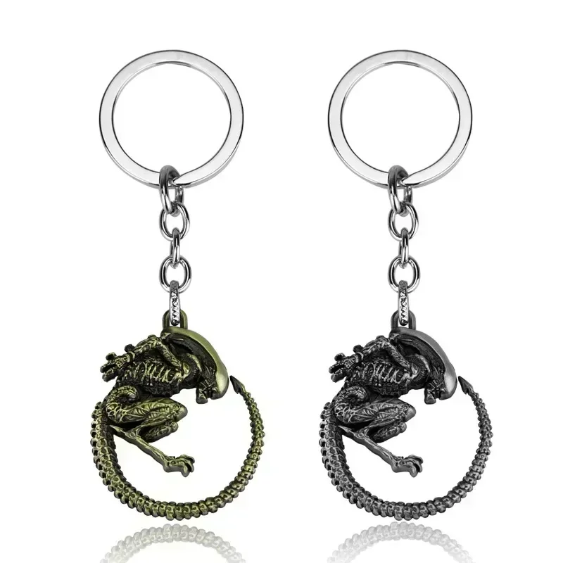 فيلم استعادة المشهد Avp الأجانب المفترس العهد سلاسل المفاتيح الغريبة الملكة الشكل تأثيري مفتاح سلسلة حلقة خمر فيلم مجوهرات هدية #3