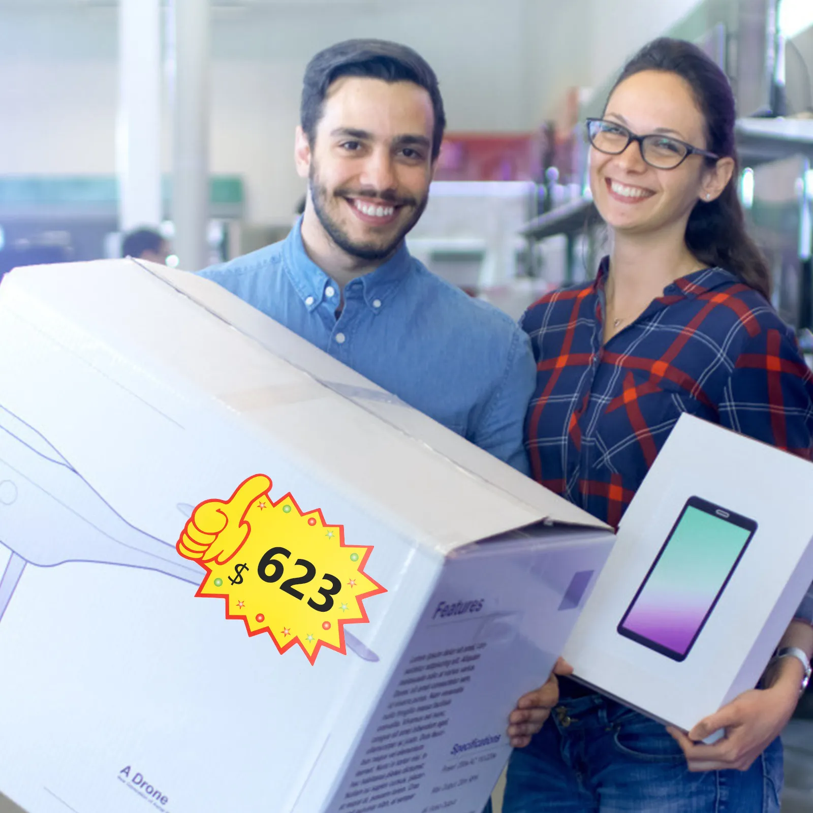 

100Pcs Promotional Price Tags Advertising Stickers Sale Labels Commercial Price Labels for Retail Marketing Advertising Tags