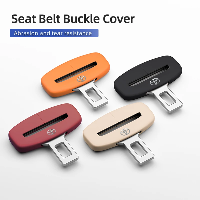 العالمي سيليكون مقعد السيارة حزام مشبك كليب المضادة للخدش غطاء حزام الأمان حامي لتويوتا هارير TRD برادو RAV4 أوريس CHR