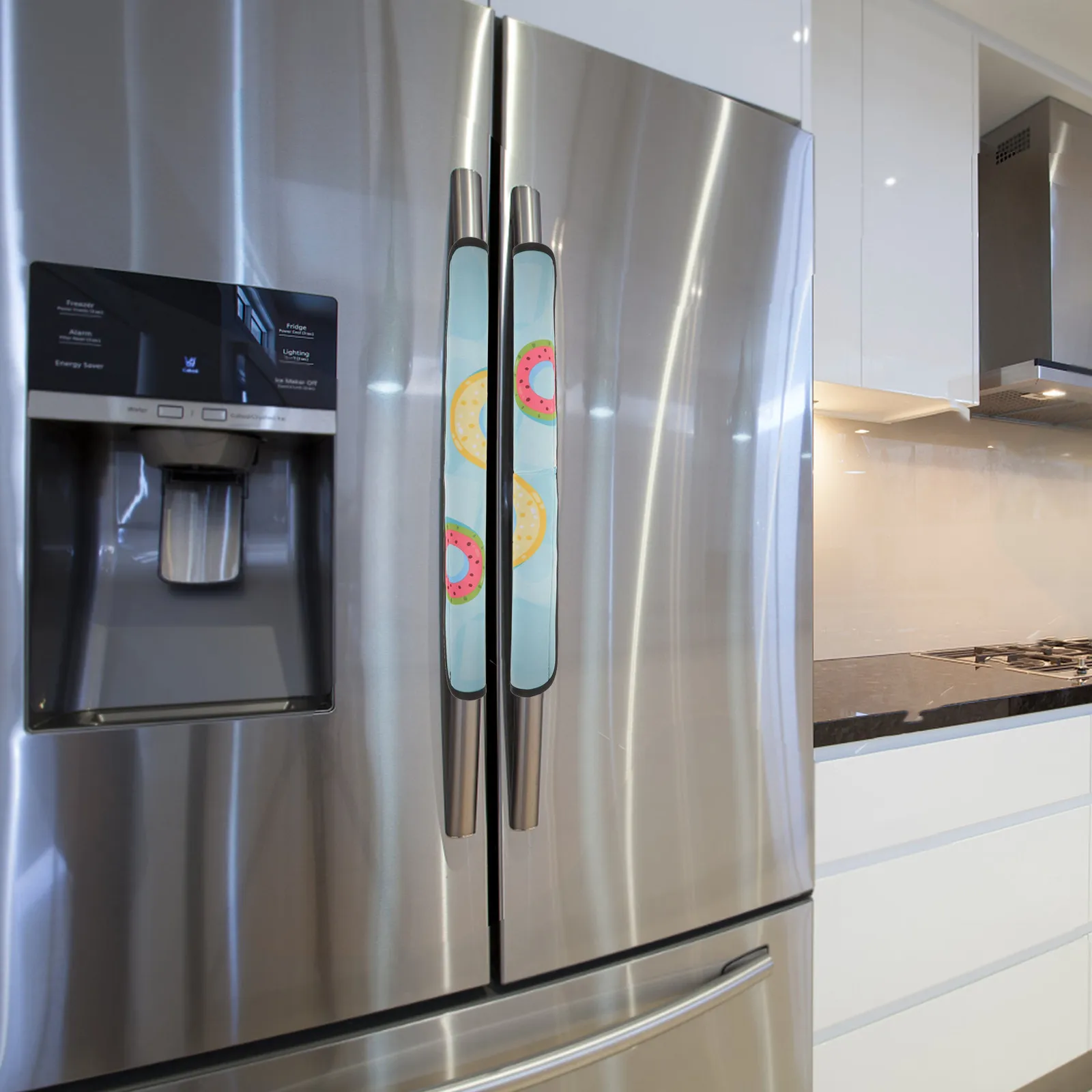 2Pcs Refrigerator Door Handle Covers Decorative Washable Non-Slip Fridge Handle Protectors for Kitchen Appliances Oven