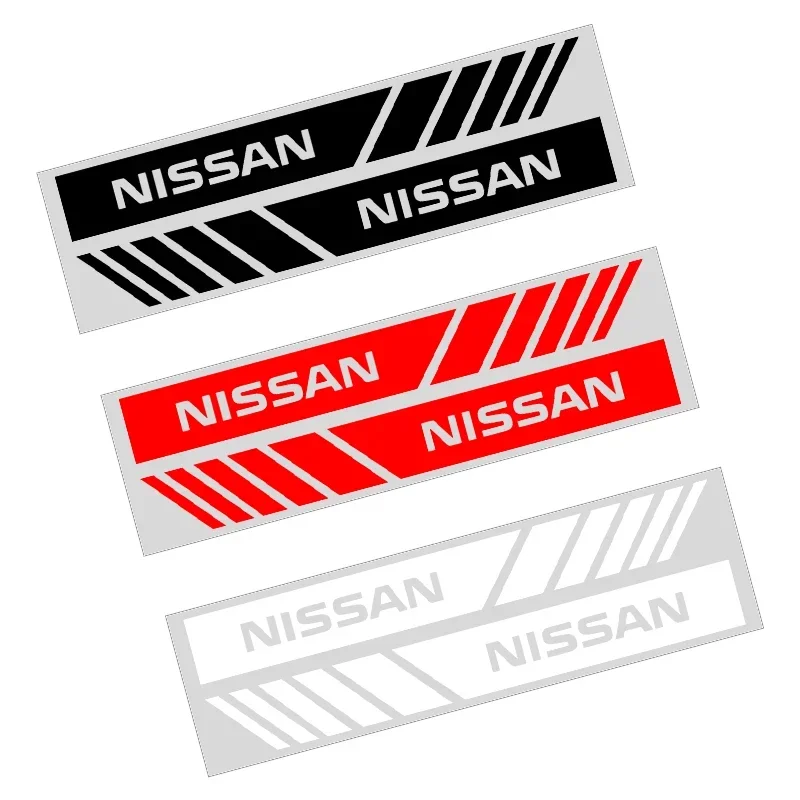 2pcs Car 3D Sticker Stripe Racing Strips Side Rear View Mirror Decor Styling For Nissan Nismo Tiida Sylphy Teana X Trail T30 T32