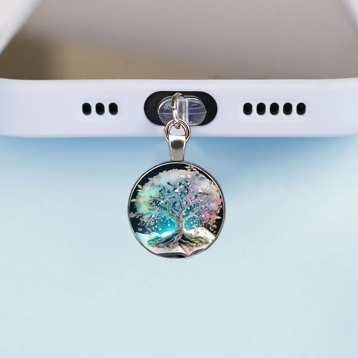 الهاتف المحمول الغبار التوصيل شجرة الحياة قلادة اكسسوارات الديكور آيفون نوع-c ميناء الغبار التوصيل مكافحة فقدان حبل هدية فريدة من نوعها