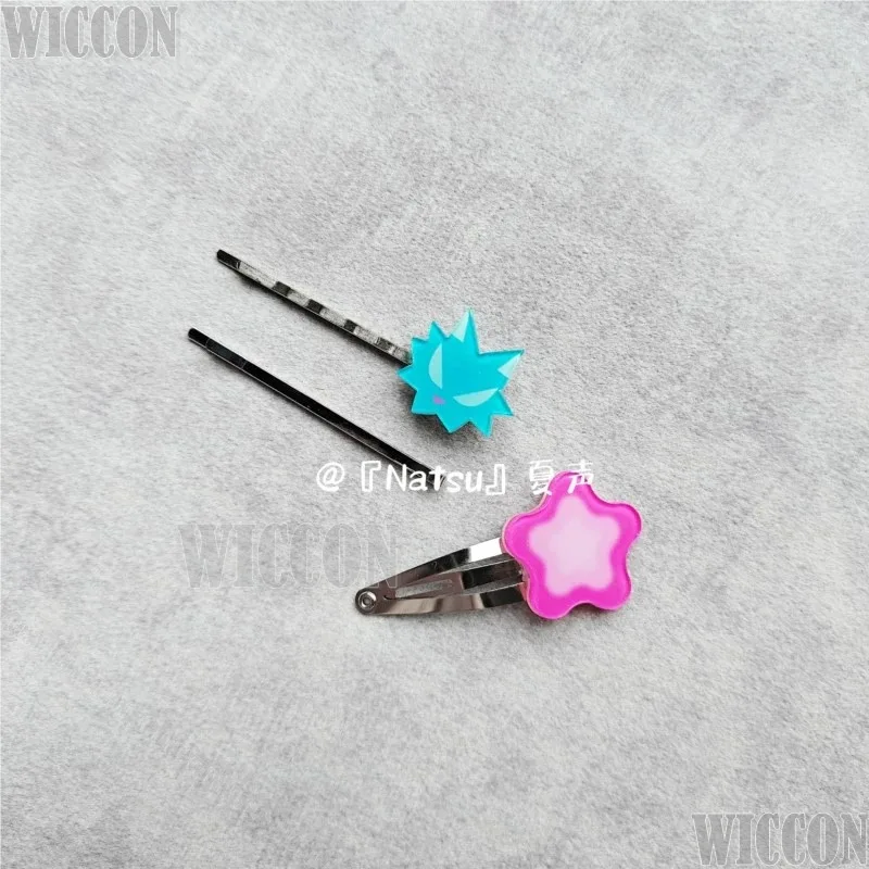 CyIvan R6 Hairclip Alien Stage Cosplay Cute Kawaii Prop Headwear Pink Flower Till Hairclip Halloween Carnival Gifts Man Customiz