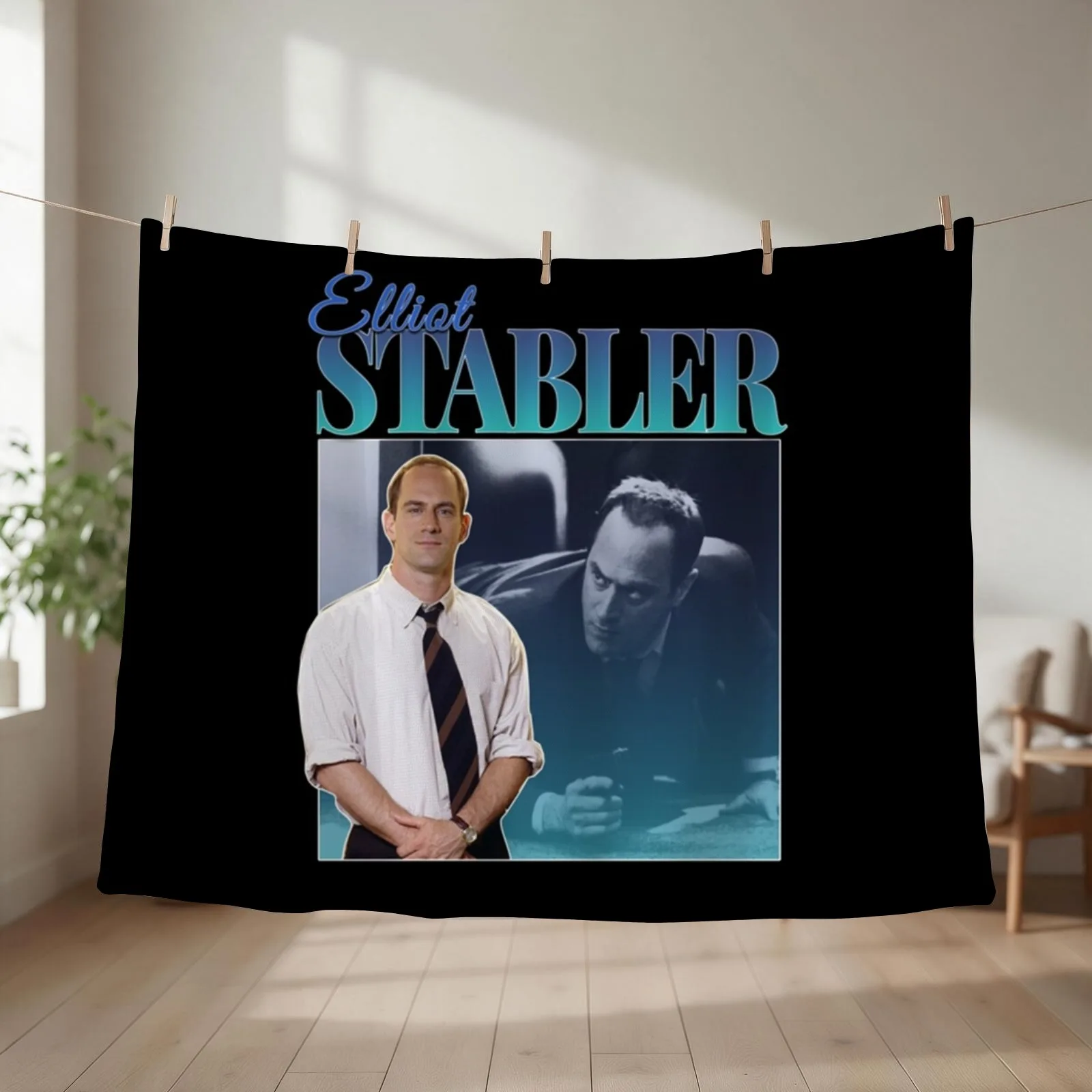 Elliot Stabler Throw Blanket funny gift Large anime Luxury St Blankets