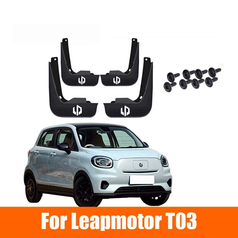 Car Styling For Leapmotor T03 2023 2024 2025 ABS Car Mud Flaps Splash Guard Mudguards MudFlaps Front Rear Fender Accessories