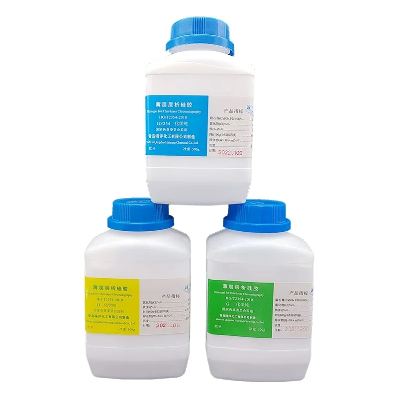 500 جرام/زجاجة مسحوق كروماتوغرافي بطبقة رقيقة، جل سيليكون لكروماتوجرافي العمود #1