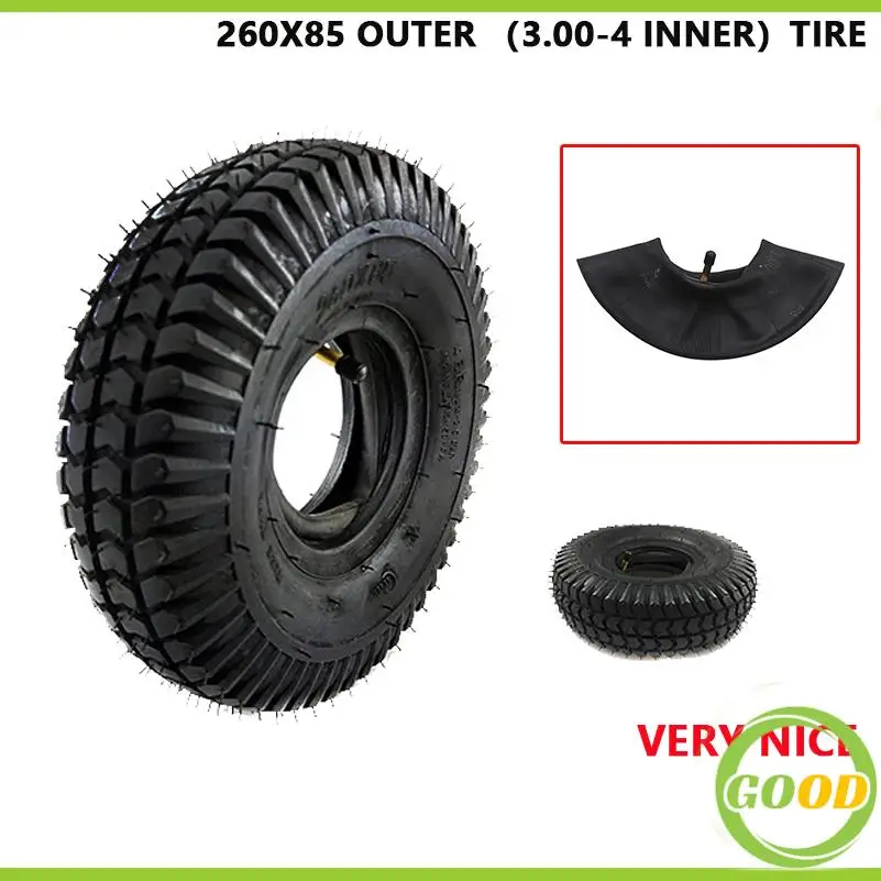 260x85 Tire and Inner Tube 3.00-4 Suitable for electric scooters ATV and Go Kart Tire and Tube  Tire Good Quality