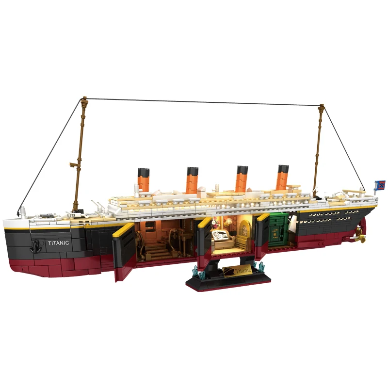 New 2288pcs 66010 MOC Idea Titanic Ship Building Blocks Bricks Assembling Model Children\'s Toys Gift Set