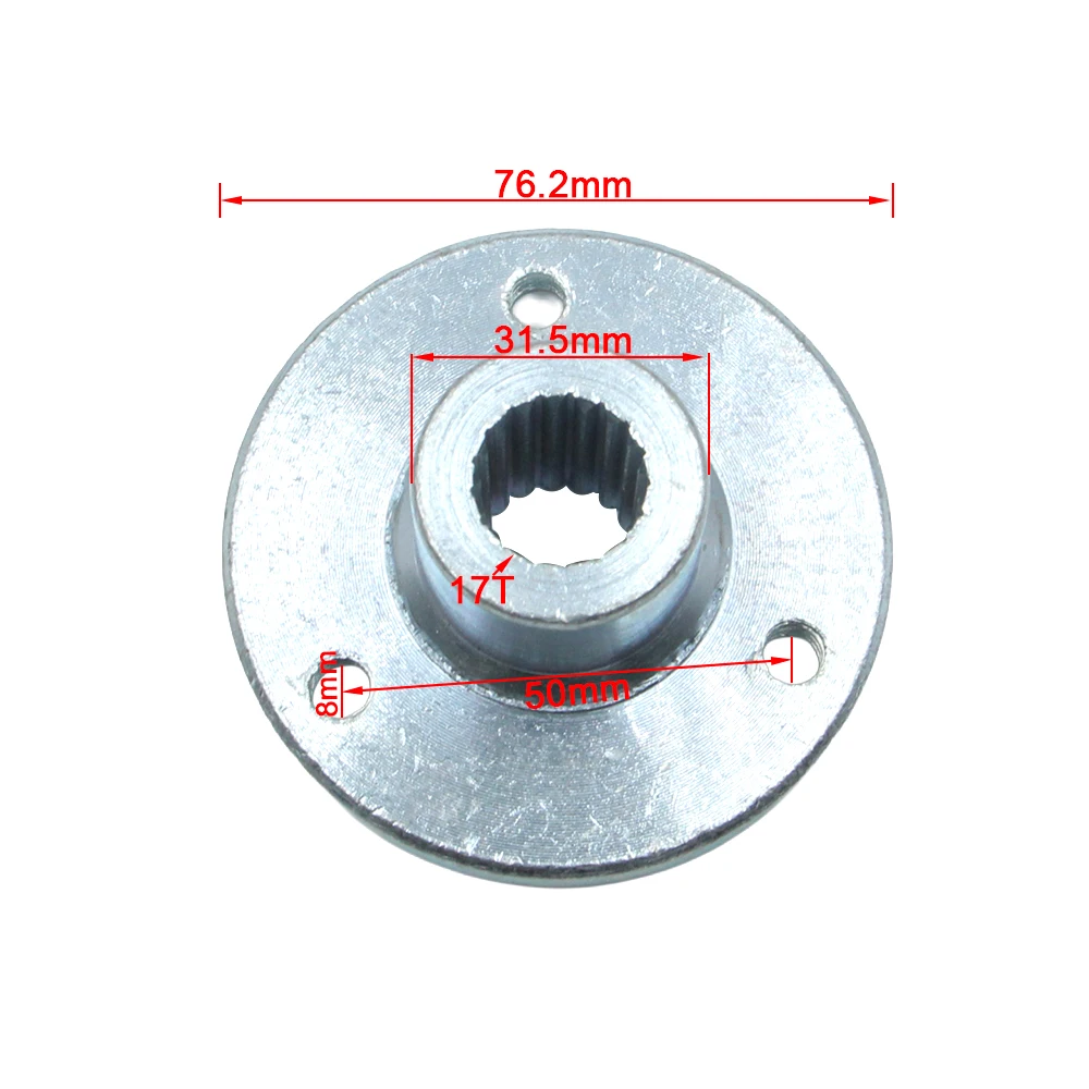 1 Pair 17T Rear Wheel Hub M8*3 Stud For Chinese 50cc 70cc 90cc 110cc 125cc Kids Mini ATV Go Kart Buggy Quad Bike Tricycle Parts
