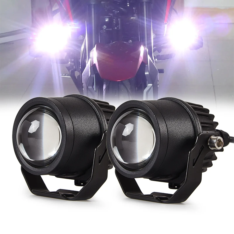 1/2pcs Motorcycle Fog Lights Led spotlight Electric Vehicle Auxiliary Road Driving Moto Low Beam Auxiliary Light Assemblie