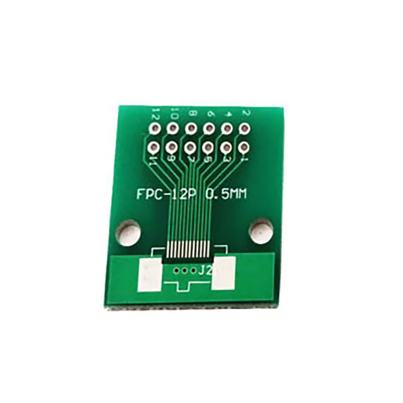 1PC FPC/FFC Adapter Board 0.5/1.0MM To 2.54MM Pitch Soldered Connector 12Pin Straight Curved Needle Electronic Circuit Board PCB