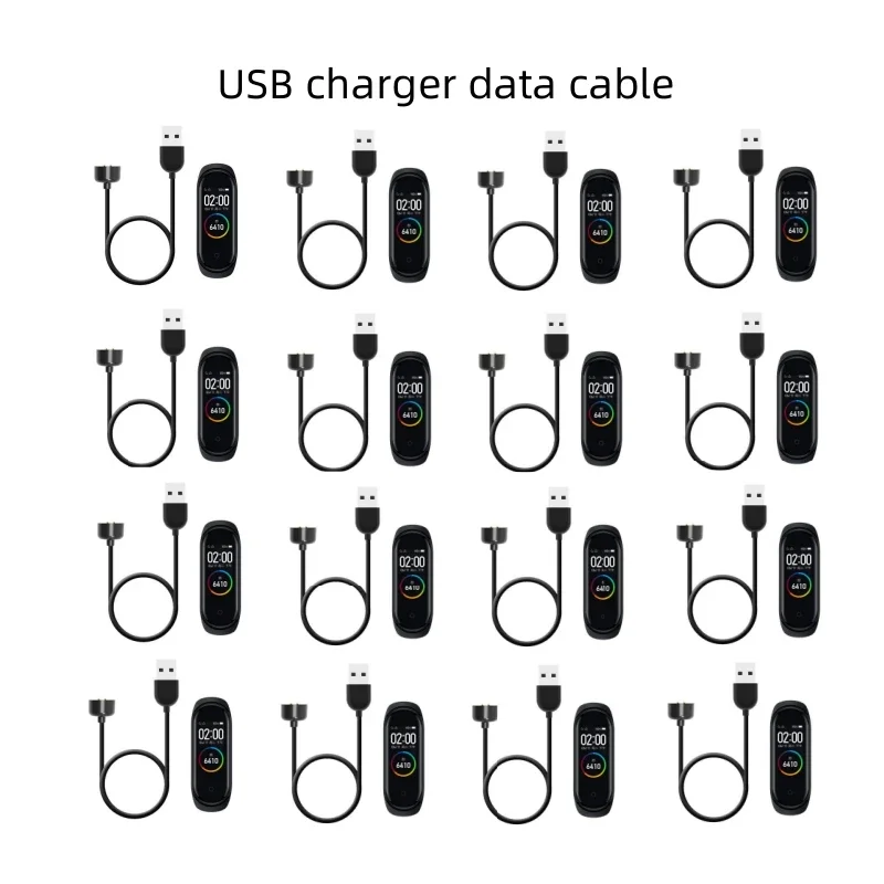 5/3/1pcs Suitable For Xiaomi Mi Band 6 / Mi Band 5 USB Charger Data Cable Suitable For Xiaomi Mi Band 5/6-Black