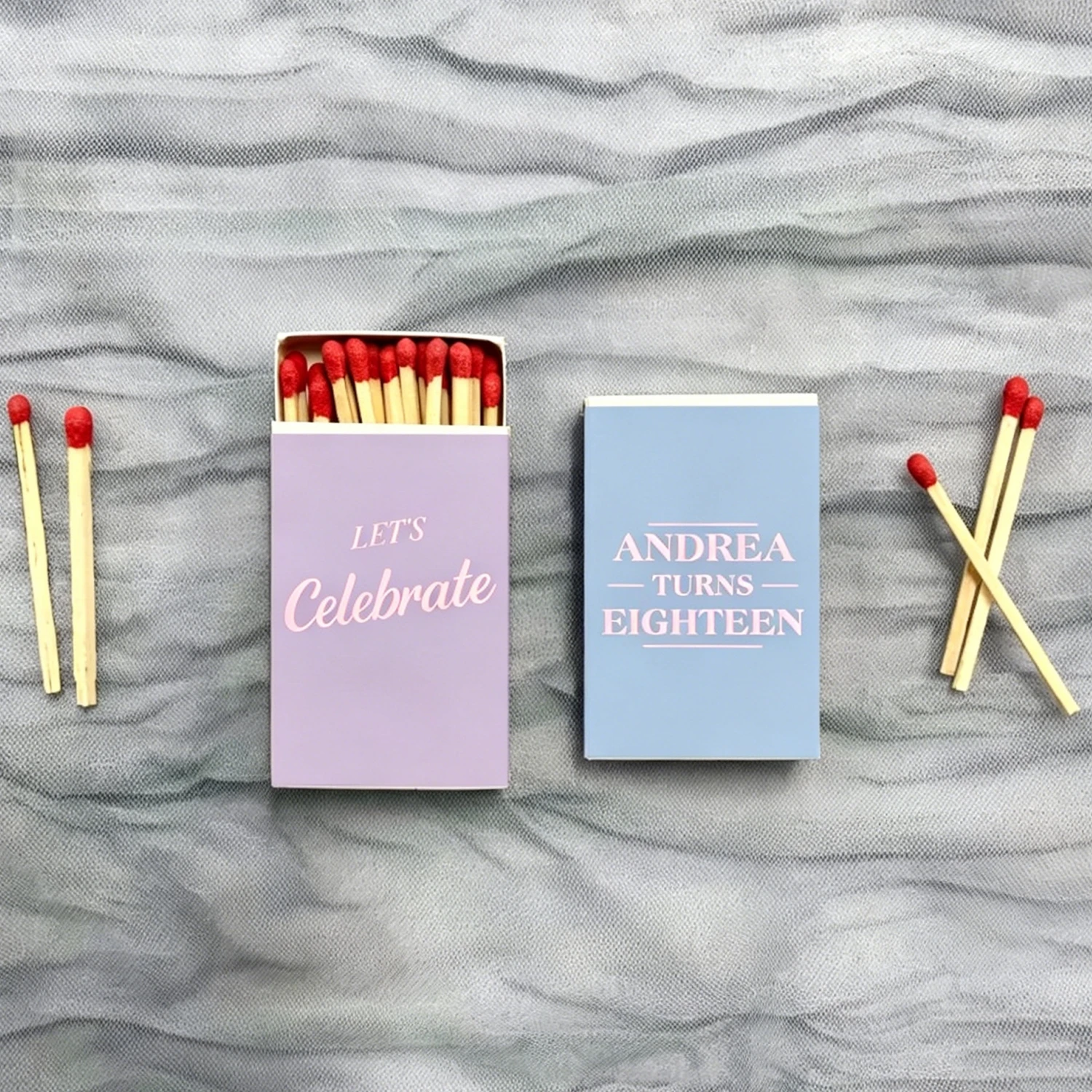 

Boho Personalized Wedding Matchboxes, Custom Printed Safety Matches, Rustic Decor for Bohemian Wedding Party