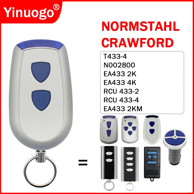 Normstahl Crawford Standard Steel EA433 2K 4K 2KM RCU 433-2 433-4 T433-4 N002800 Garage Door Remote Control 433MHz Rolling Code