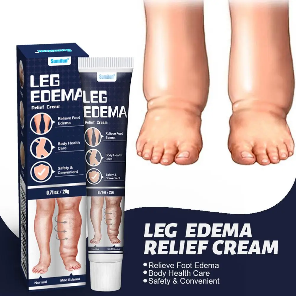Leg Puffiness Relief Cream for Swollen Ankles & Feet Natural Herbal Extract Overnight Muscle Comfort