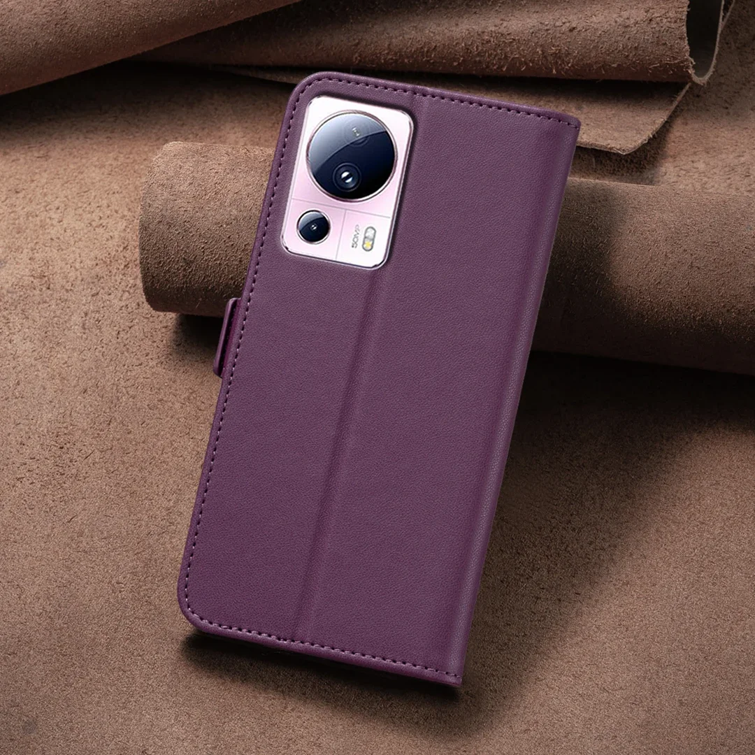 حافظة جلدية فاخرة قابلة للطي مغناطيسية لهاتف Xiaomi 13 Lite 5G حافظة فليب محفظة حقائب كابا الأعمال عادي Fundas Coque