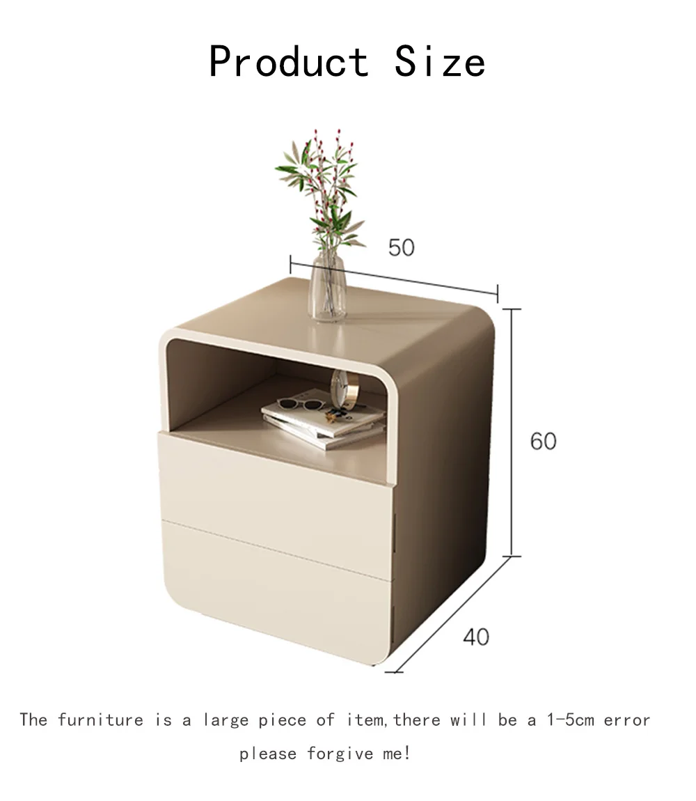 New Design White Wooden Bedside Cabinet Nigh Table Modern Italian Luxury Nightstand Bedside Table With 2 Drawers