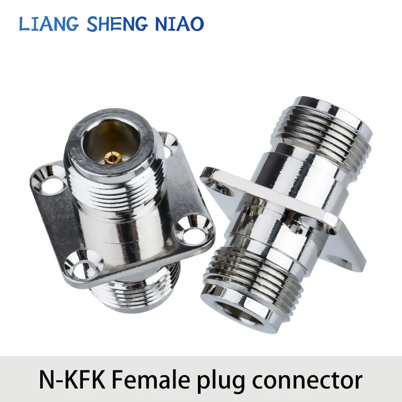 N-female to N-female N-KFK chassis flange four hole fixed adapter