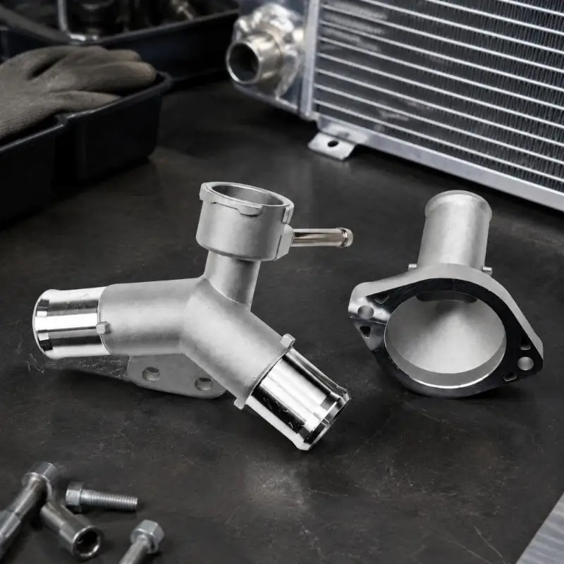 M76E Kühlsystem-Auslassgehäuse-Serviceteil, Aluminium-Anschlusskörper mit Flanschhalterung für Motorreparatur, Wartung und – Detail 2