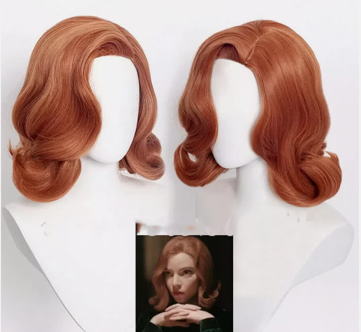 Queen's Gambit TV Heroine Beth Harmon Wig Beth Lady Curly Cosplay Wig