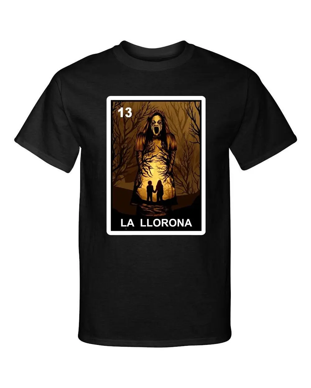 La Llorona The Wailer Weeping Woman 2 Horror Loteria Bingo T Shirt