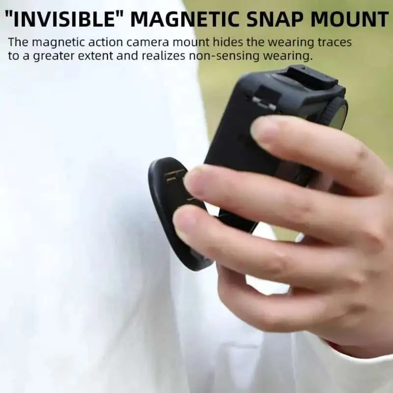 كاميرا الحركة المغناطيسية الرقبة جبل الصدر كاميرا الجسم قلادة الحبل POV حامل مدونة فيديو ل GoPro 13 12 11/ Insta360 X4 Action 5 4