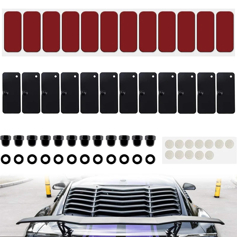 

Rear Window Louvers Installation Hardware Accessories for Ford Mustang Camaro Dodge Challenger with Double Sided Mounting Tape