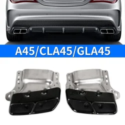 Suitable for Mercedes-Benz A-Class W176 W221 W222 CLA-class GLA-class AMG45 square mouth exhaust pipe stainless steel muffler