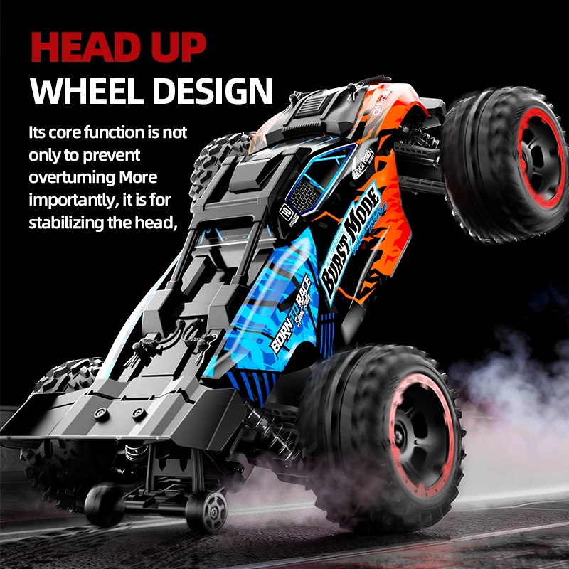 SCY10101 1/10 Scale 4WD RC Monster Truck High Speed Off-Road Vehicle 2.4GHz Remote Control Car Wheelie Bar All Terrain for Adult view 3