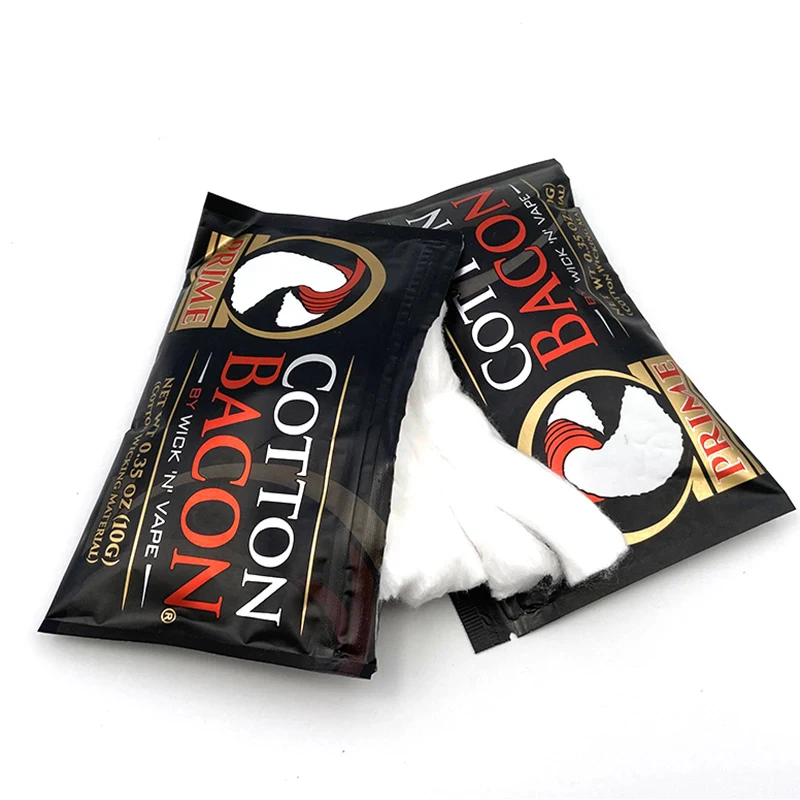 50Pack 2.0  Cotton Bacon Prime for gold wick Zeus X RTA Kylin BSKR Dead Rabbit Profile Mesh RDA RTA DIY COIL