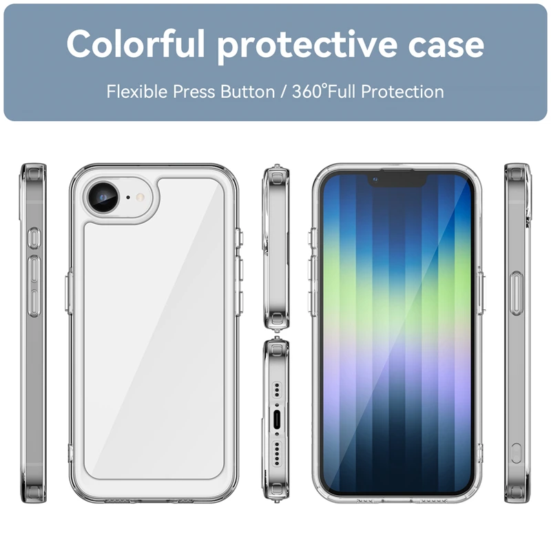 

For iPhone 16e Case Luxury Silicone Clear Bumper For iPhone 16 e Case TPU Shockproof Phone Case For iPhone 16e Cover