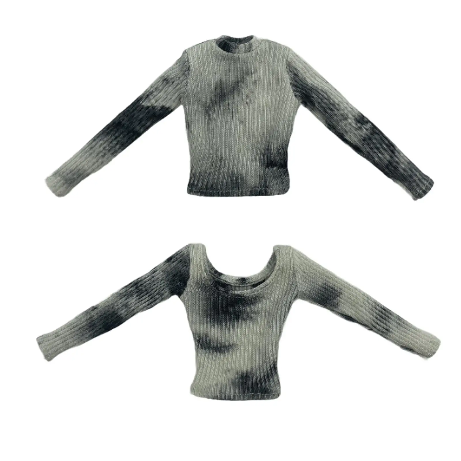 

1/6 Crop Top Long Sleeve Fitted Top Female Dolls Clothes for 12'' Female Dolls