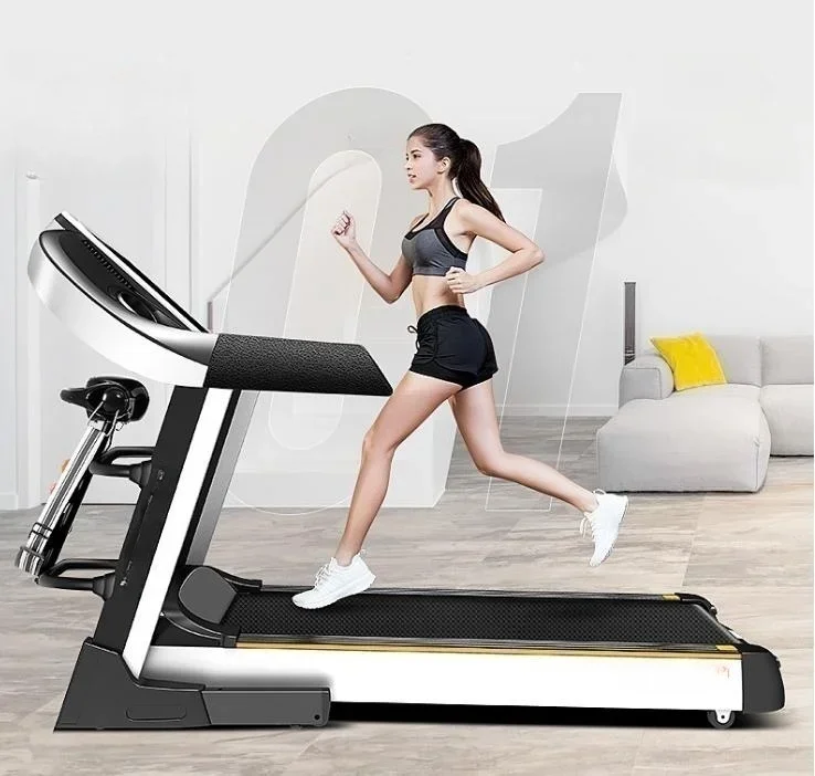 

Wholesale Treadmills Household Multifunctional Folding Treadmills Office Intelligent Electric Treadmills Fitness Equipment