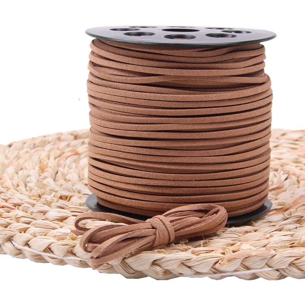 10M/Rolle 2,5mm Kunstwildleder-Schnur, Lederband, Handgefertigter Faden für Armbänder, DIY-Schmuckzubehör, Komponenten und Schnur-Accessoires – Detail 11