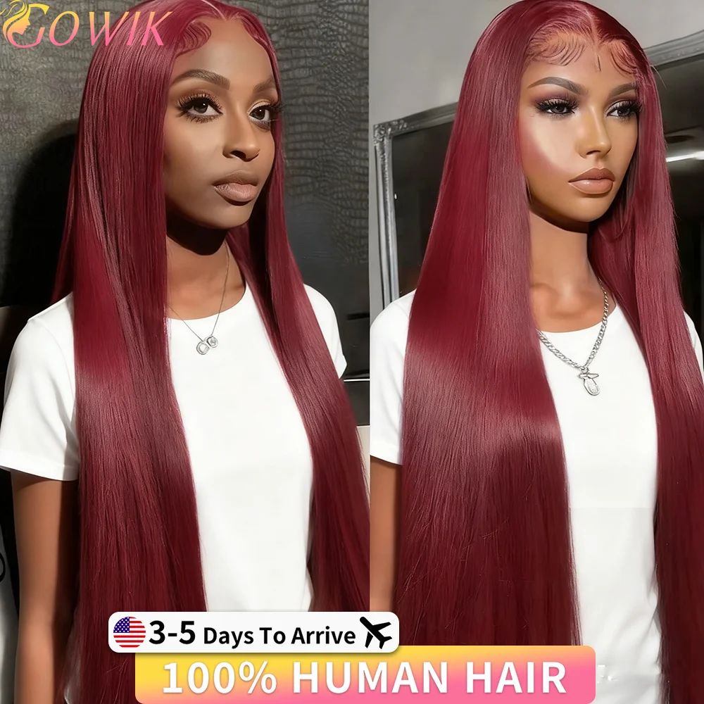 250 الكثافة 99J مستقيم بورجوندي 13x6 Hd الدانتيل أمامي خصلات الشعر المستعار الإنسان البرازيلي الملونة 30 بوصة الأحمر الدانتيل الجبهة الباروكات شعر الإنسان