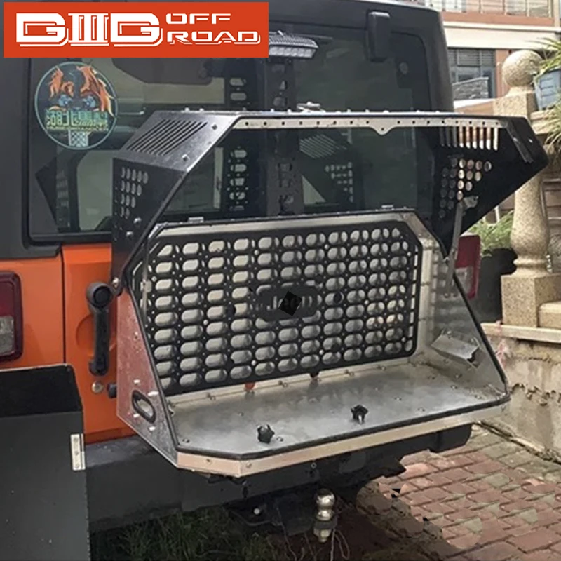 

Универсальные детали, многофункциональная задняя дверь для Jeep Wrangler TJ JK JL, ящик для хранения задней двери, клетка для домашних животных 1997-2026, модифицированные аксессуары