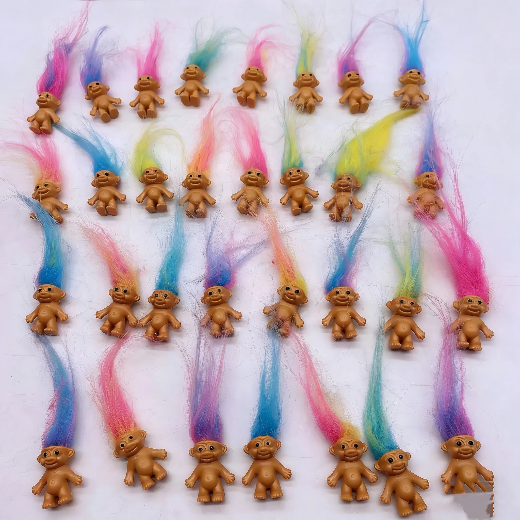 Troll Dolls, Vintage Trolls Lucky Doll Figures, Chromatic Adorable Cute Little Guys Collection, Party Favors,Christmas,Halloween view 2