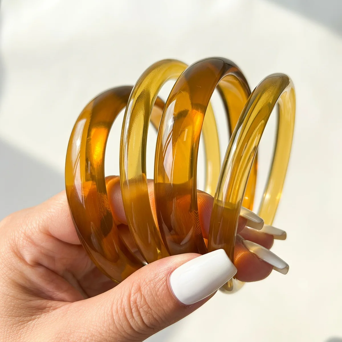 KMVEXO 4pcs Elegant Retro Acrylic Bracelet Set, Fashion Simple Design, Suitable For Casual Wear, Women's Fashion Jewelry Gifts