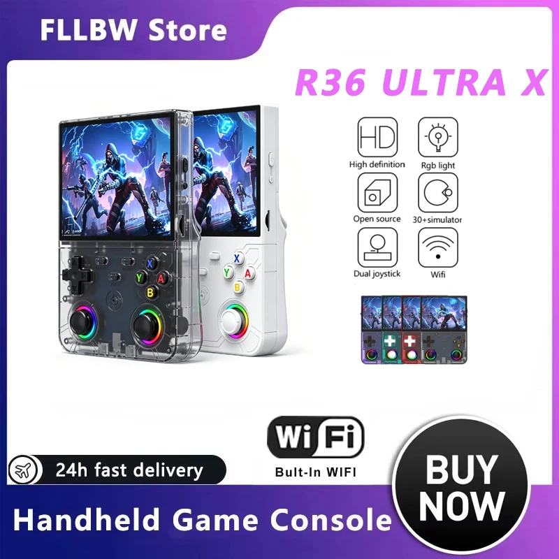 console-de-jeu-video-portable-retro-fllbw-r36-ultra-x-systeme-linux-open-source-ecran-ips-45-pouces-console-de-jeu-portable
