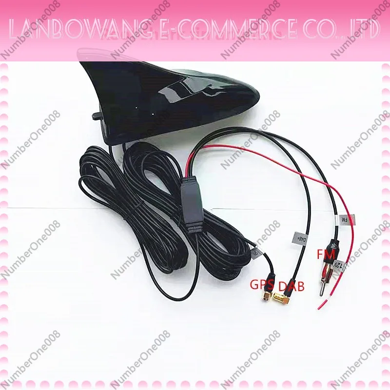 Three In One Car Shark Fin Antenna GPS DAB FM AM Signal Enhancement Amplifier Antenna for Vehicle