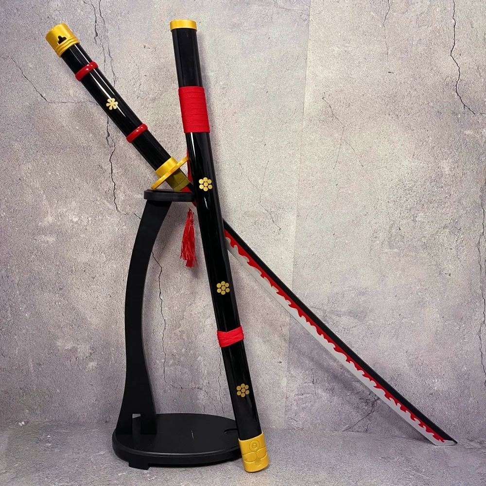 40inch Roronoa Zoro Katana Zoro Wooden Sword Size Japanese Katana Original Samurai Sabre Anime Cosplay Prop Ninja Knife Toy Gift