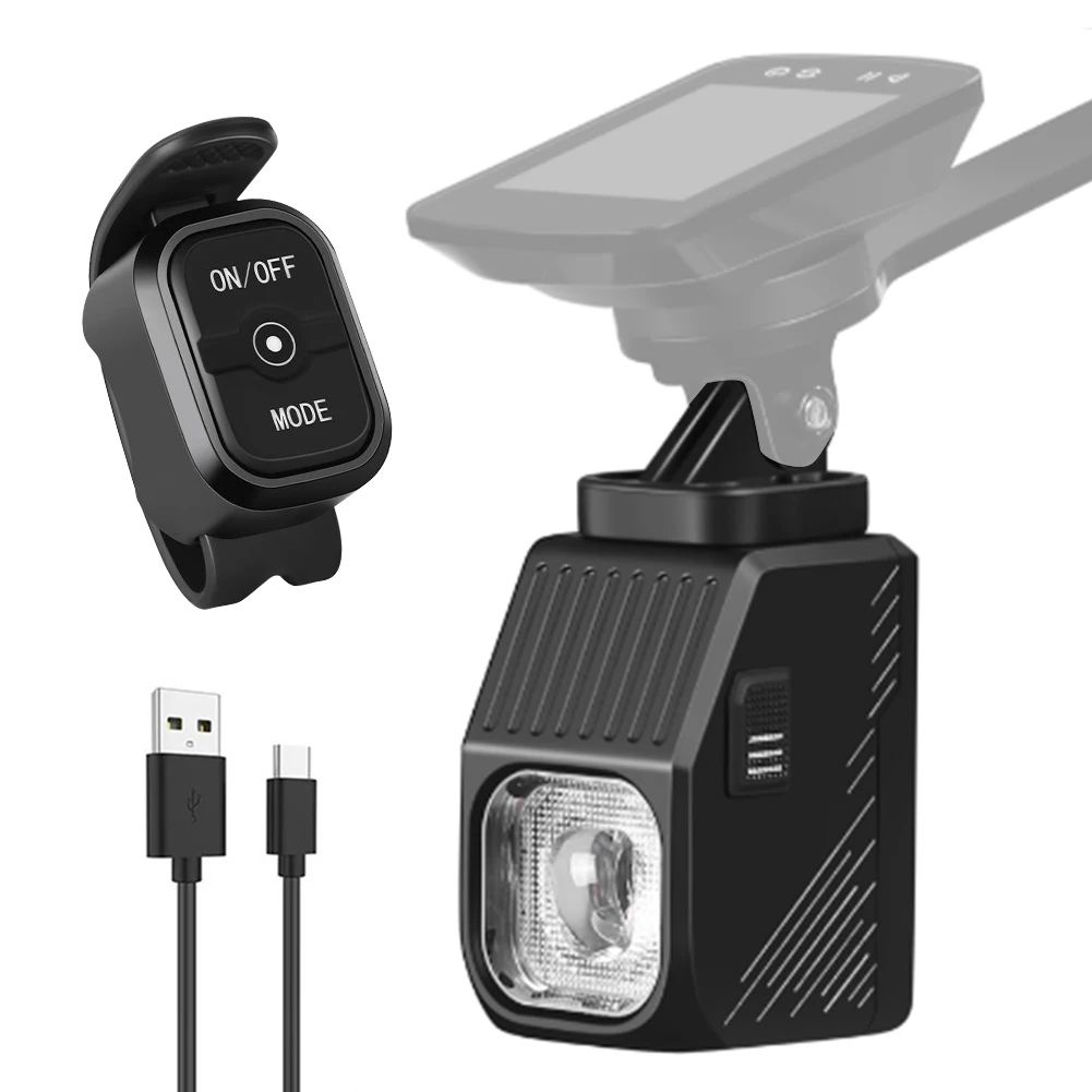 

LED Bicycle Hanging Light Remote Control Super Bright Bike Headlight Type-C USB Rechargeable Cycling Flashlight Bike Accessories
