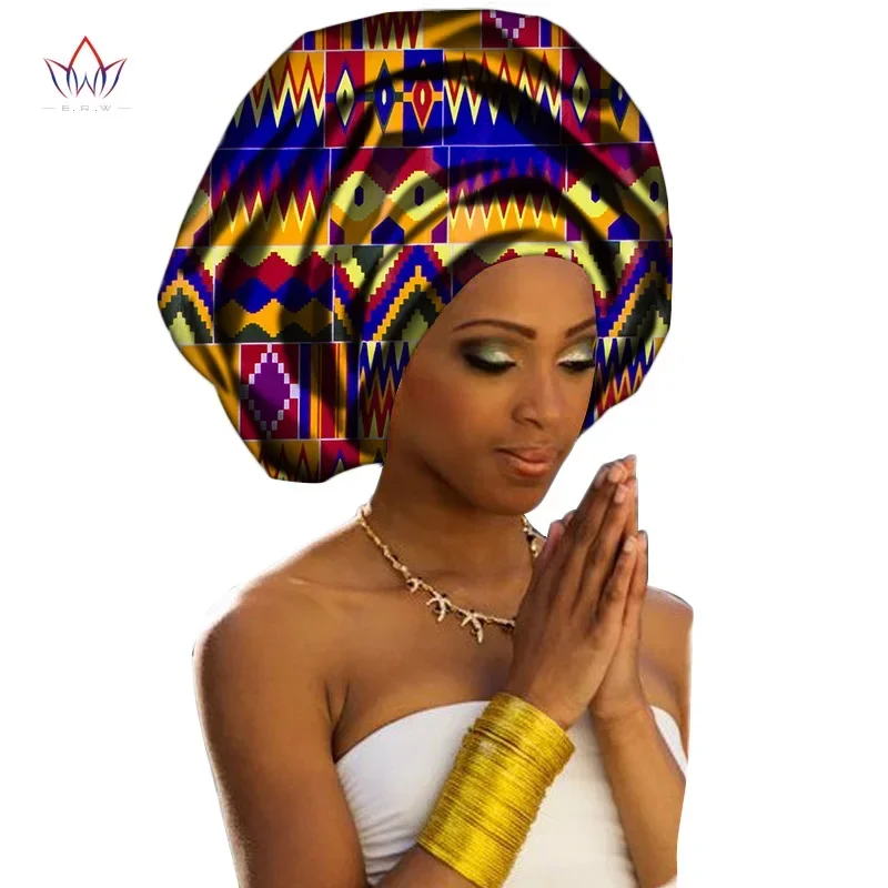 Bintarealwax African Headwraps for Women Sweet Head Scarf for Lady Hight Quality Cotton African Women Headwraps WYC001