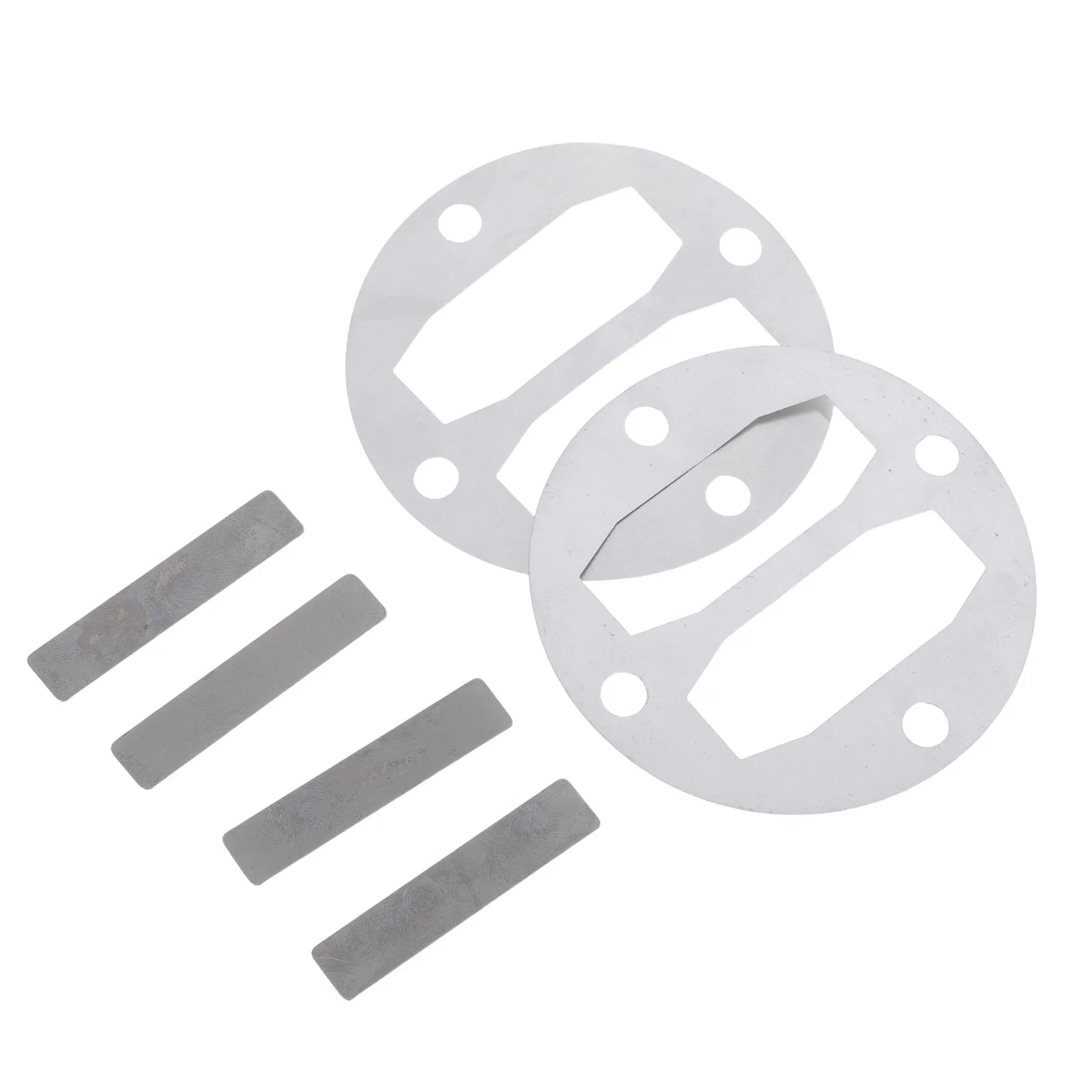 2Sets Aluminum Air Compressor Valve Plate with Reed Valve and Head Gasket for Repair Maintenance Noise Reduction Universal