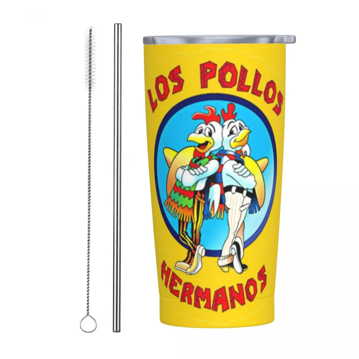 

Стакан для курицы Los Pollos Hermanos, подарки, стаканы из нержавеющей стали, кружка с вакуумной изоляцией, 20 унций